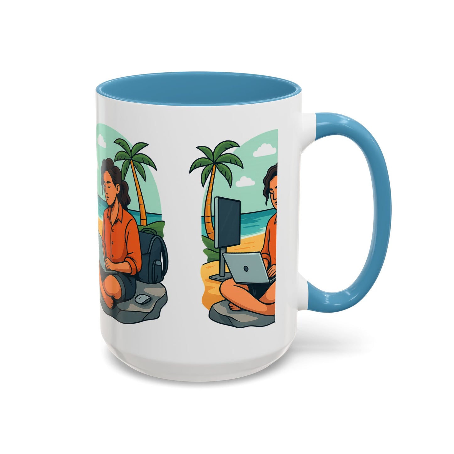 “Be Beautiful” Black-Trim Ceramic Coffee Mug