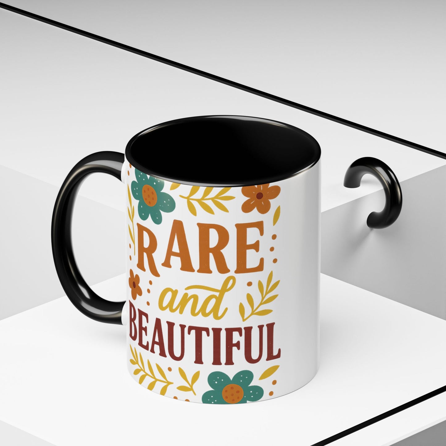 Beautiful Morning Floral Coffee Mug “You Are Beautiful” Inspirational Ceramic Accent Mug