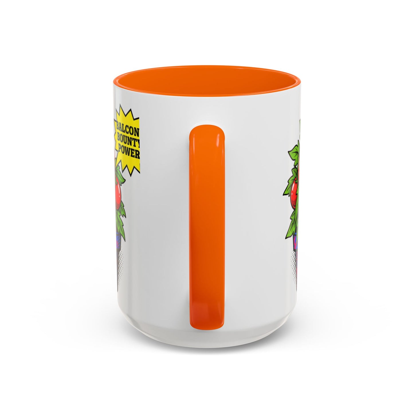 “Balcony Bounty Power!” Coffee Mug – Tomato Plant Garden Accent Mug
