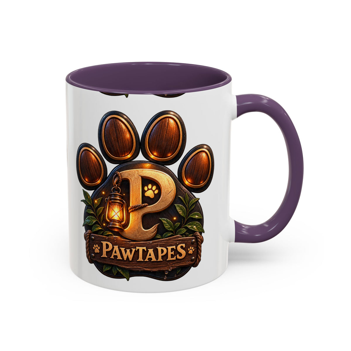PawTapes Paw Print Accent Mug — Official Channel Merch | 11oz & 15oz