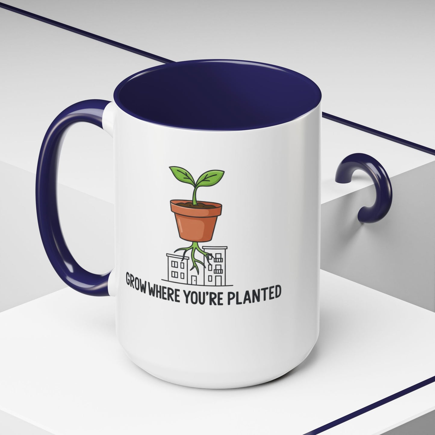 Watered & Well Planted Ceramic Coffee Mug | Plant Lover Gift