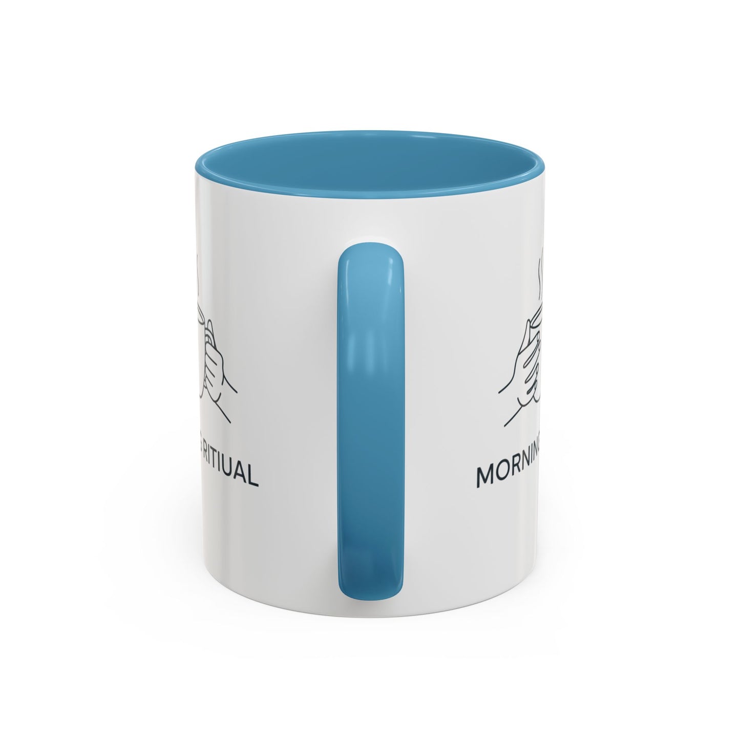 “Morning Ritual” Ceramic Coffee Mug, 11oz Accent Cup