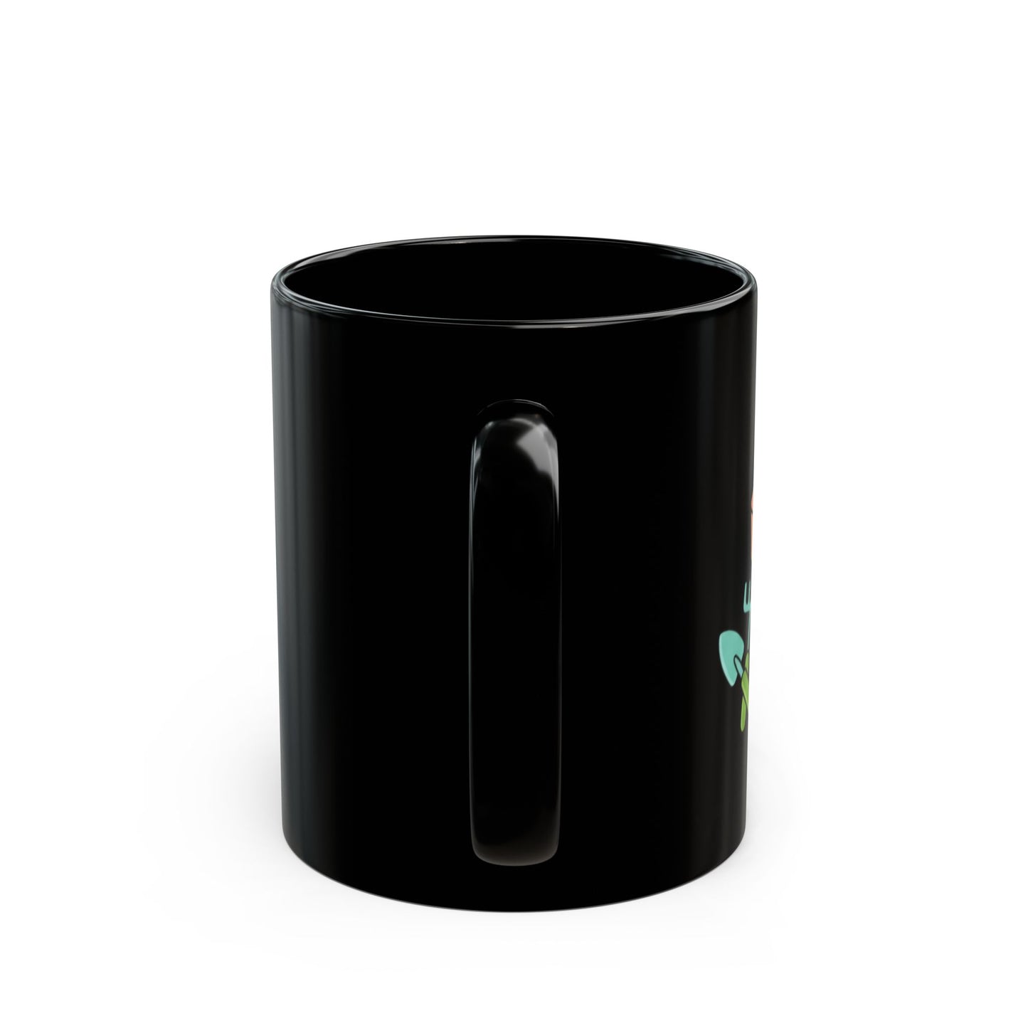 Black Ceramic Veggie Garden Coffee Mug