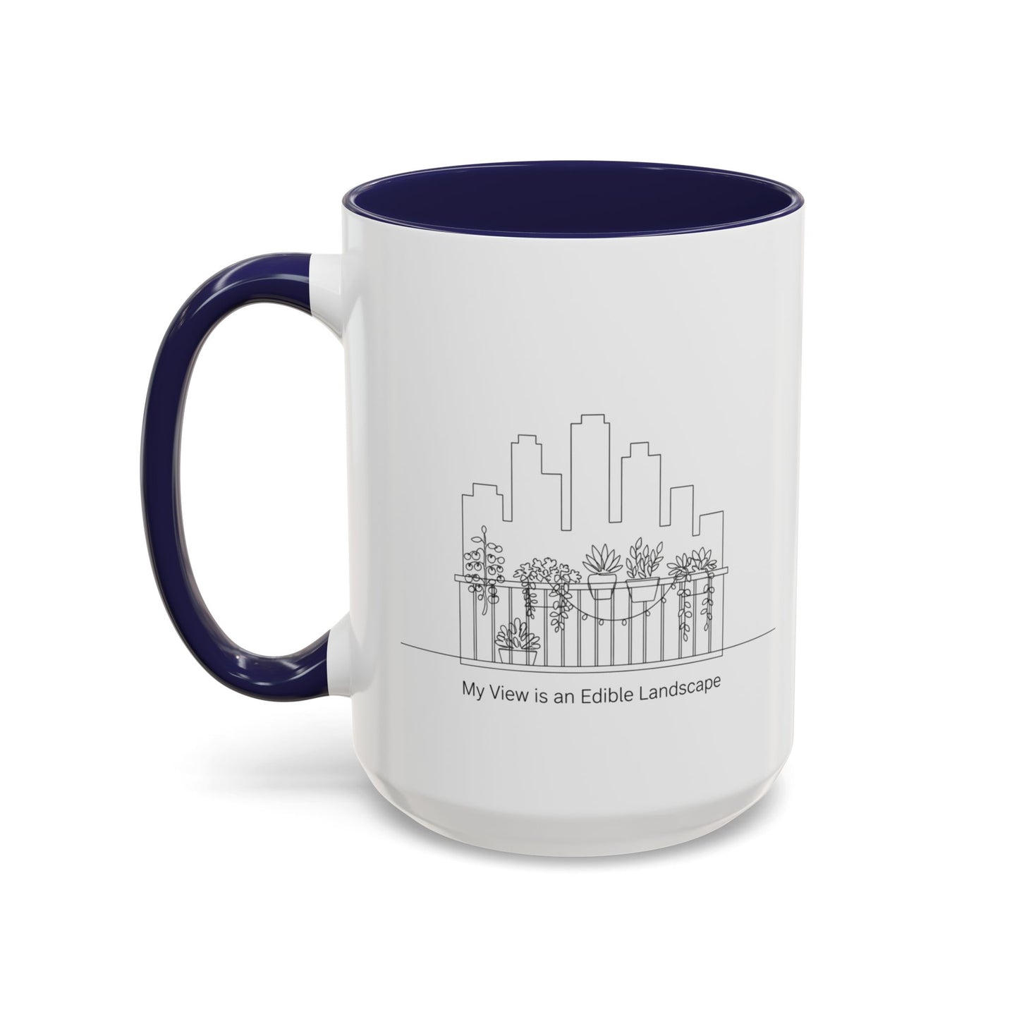 City Skyline Ceramic Coffee Mug, 11/15 oz Minimalist Design