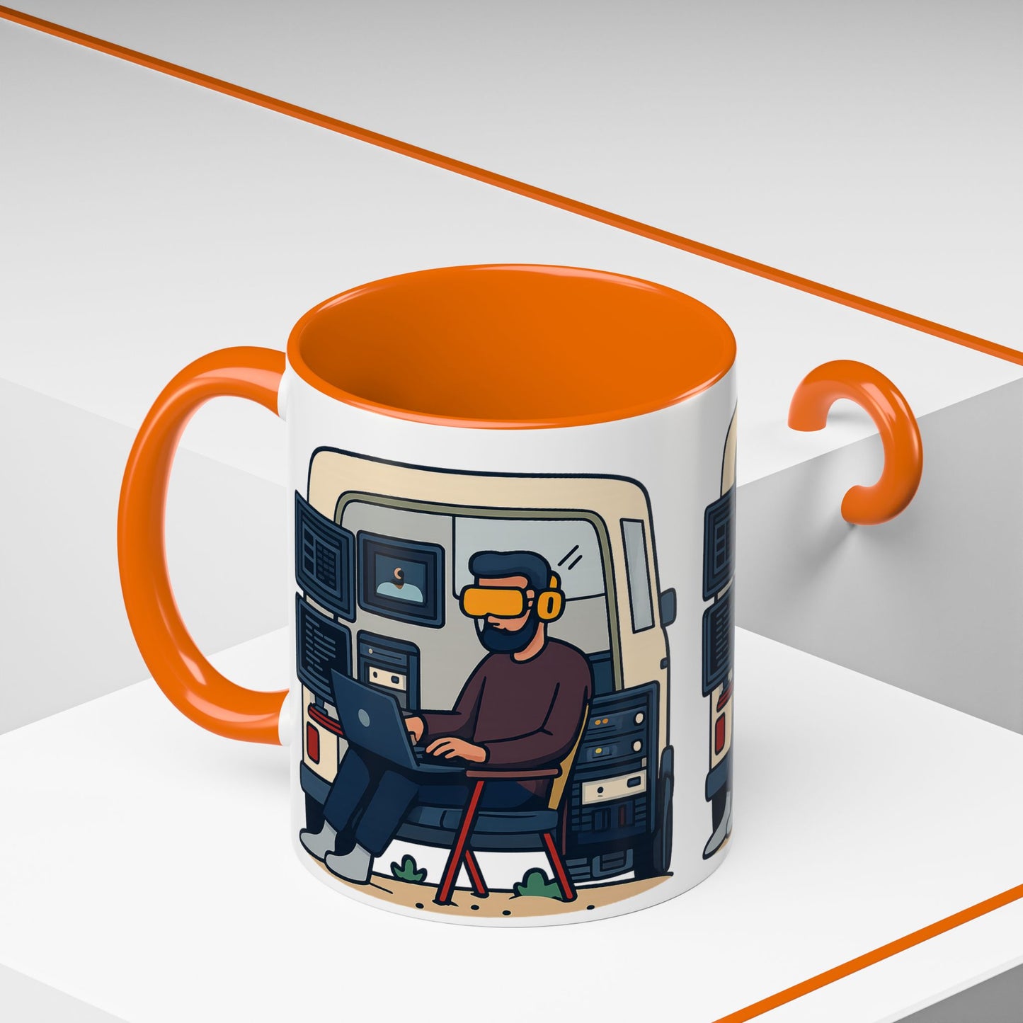 Retro Camper Van Ceramic Coffee Mug, 11oz or 15oz