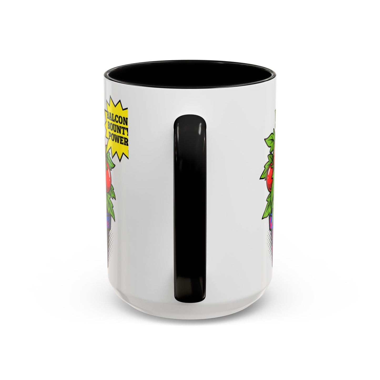 “Balcony Bounty Power!” Coffee Mug – Tomato Plant Garden Accent Mug