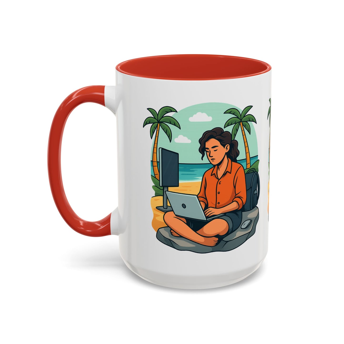 “Be Beautiful” Black-Trim Ceramic Coffee Mug