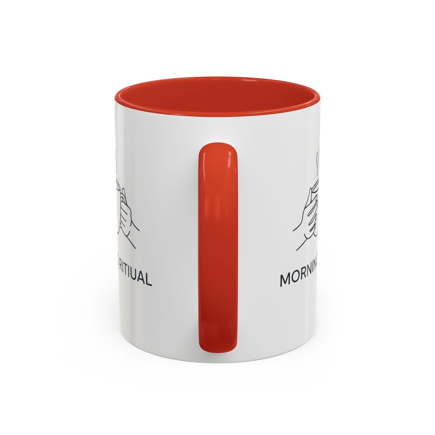 “Morning Ritual” Ceramic Coffee Mug, 11oz Accent Cup