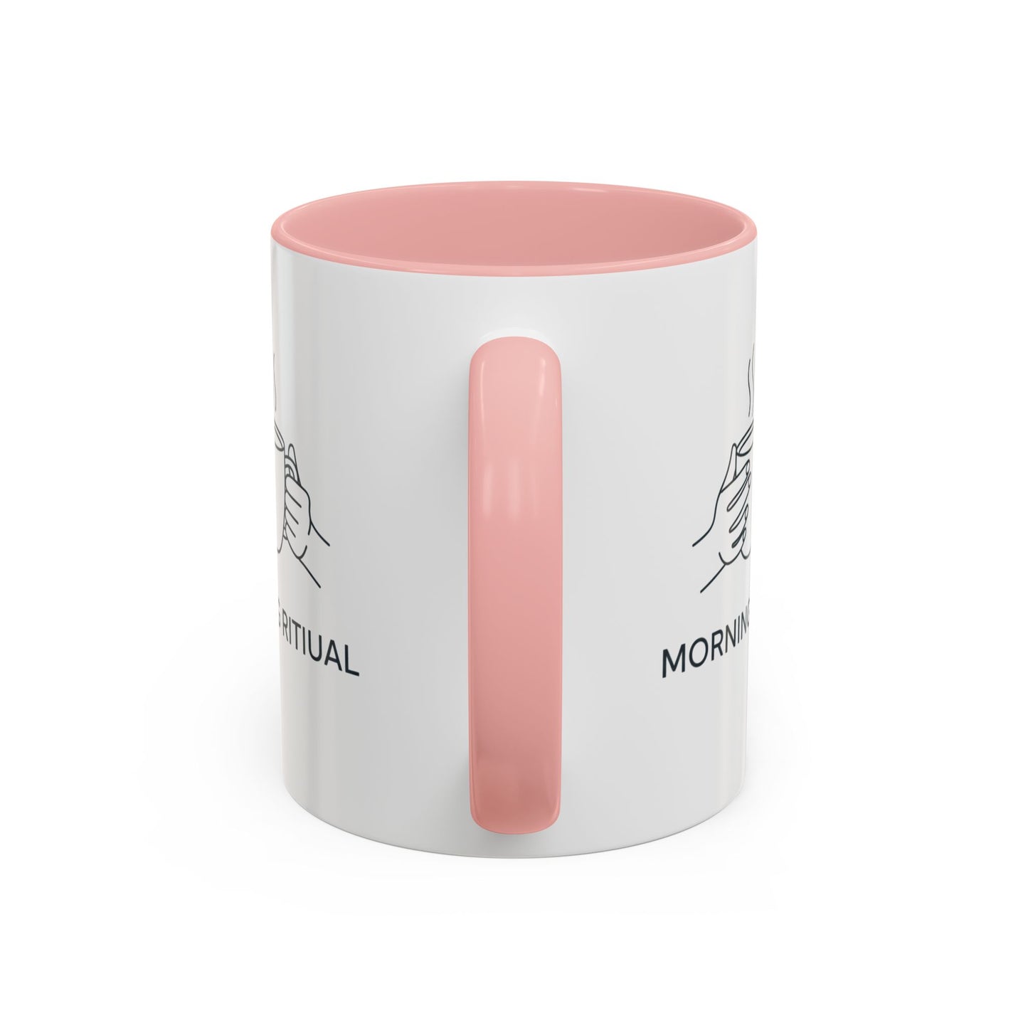 “Morning Ritual” Ceramic Coffee Mug, 11oz Accent Cup