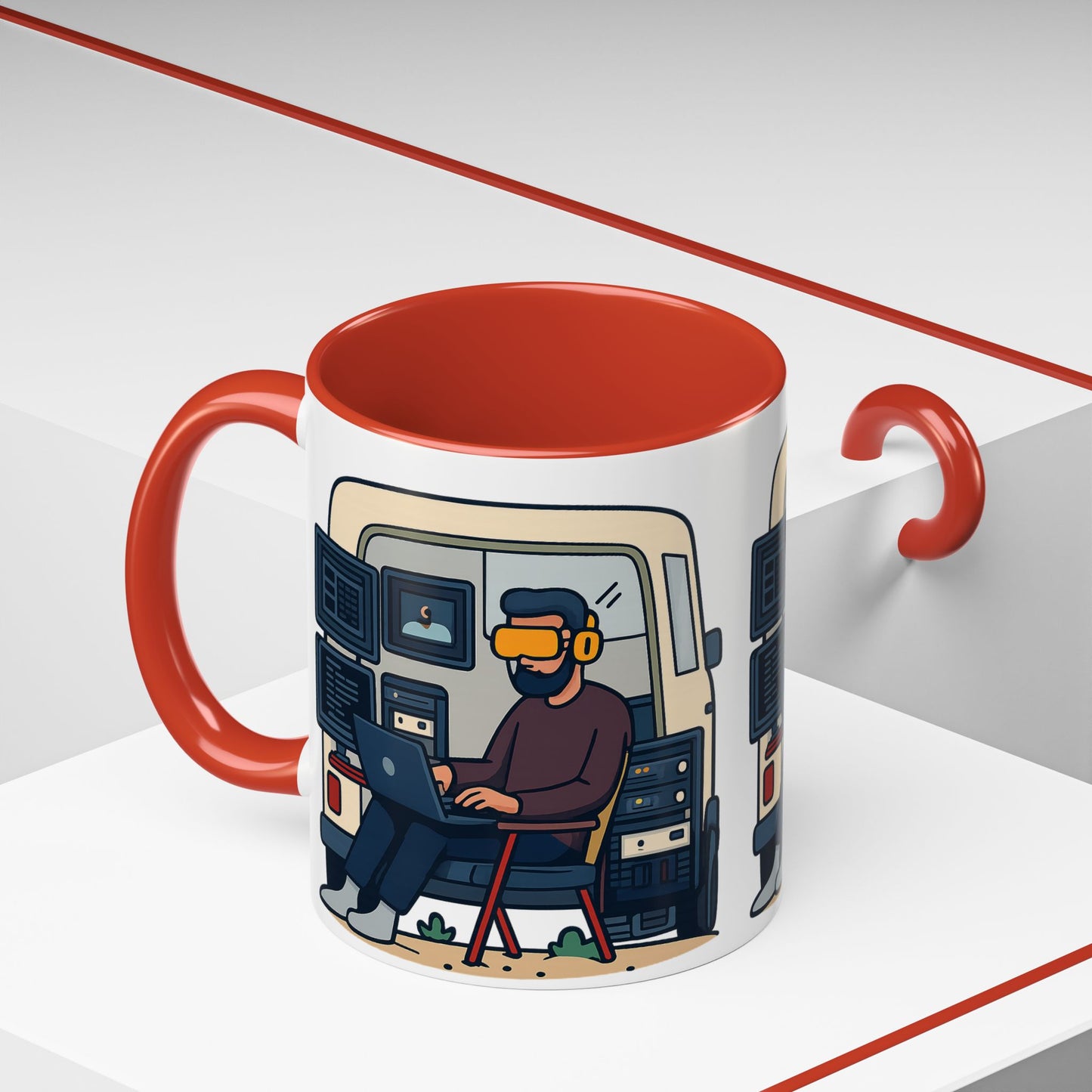Retro Camper Van Ceramic Coffee Mug, 11oz or 15oz