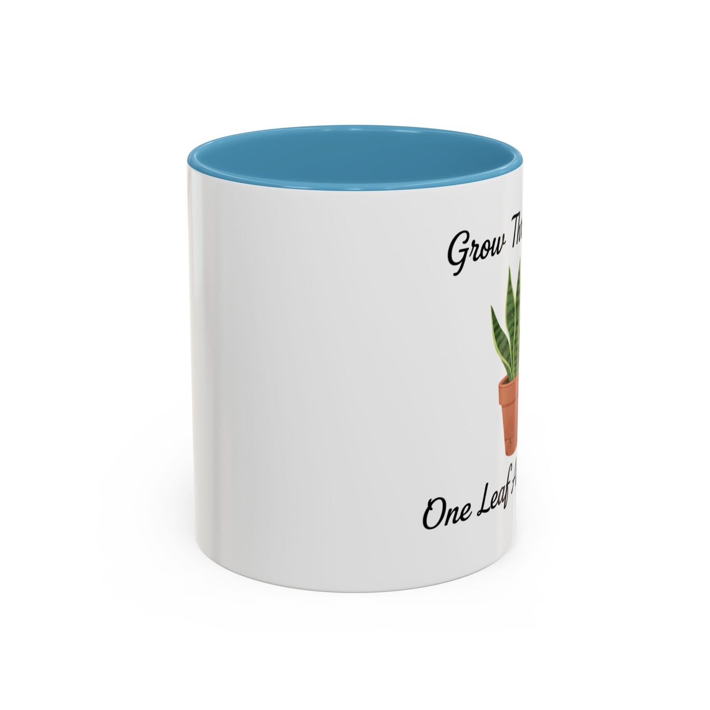 Grow Through It Coffee Mug “One Leaf At A Time” Plant Lover Ceramic Accent Mug