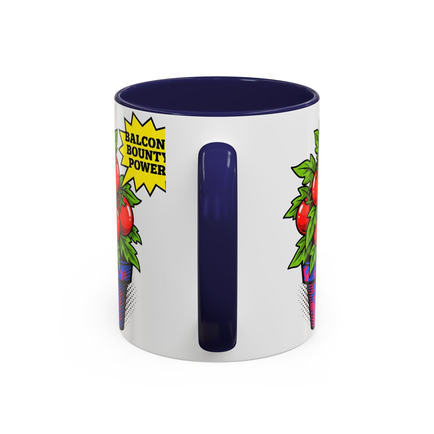 “Balcony Bounty Power!” Coffee Mug – Tomato Plant Garden Accent Mug