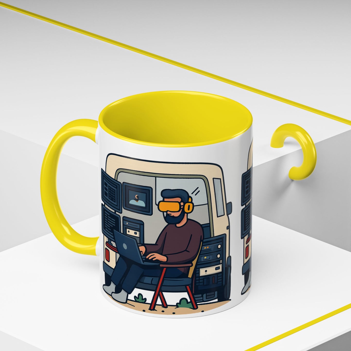 Retro Camper Van Ceramic Coffee Mug, 11oz or 15oz