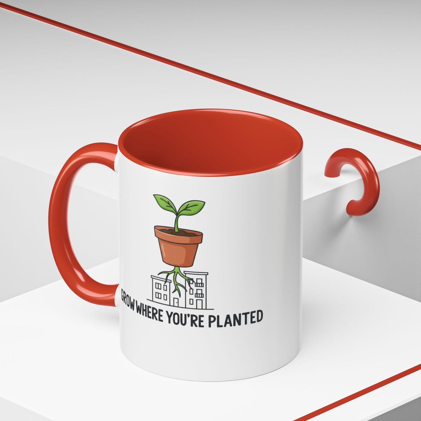 Watered & Well Planted Ceramic Coffee Mug | Plant Lover Gift