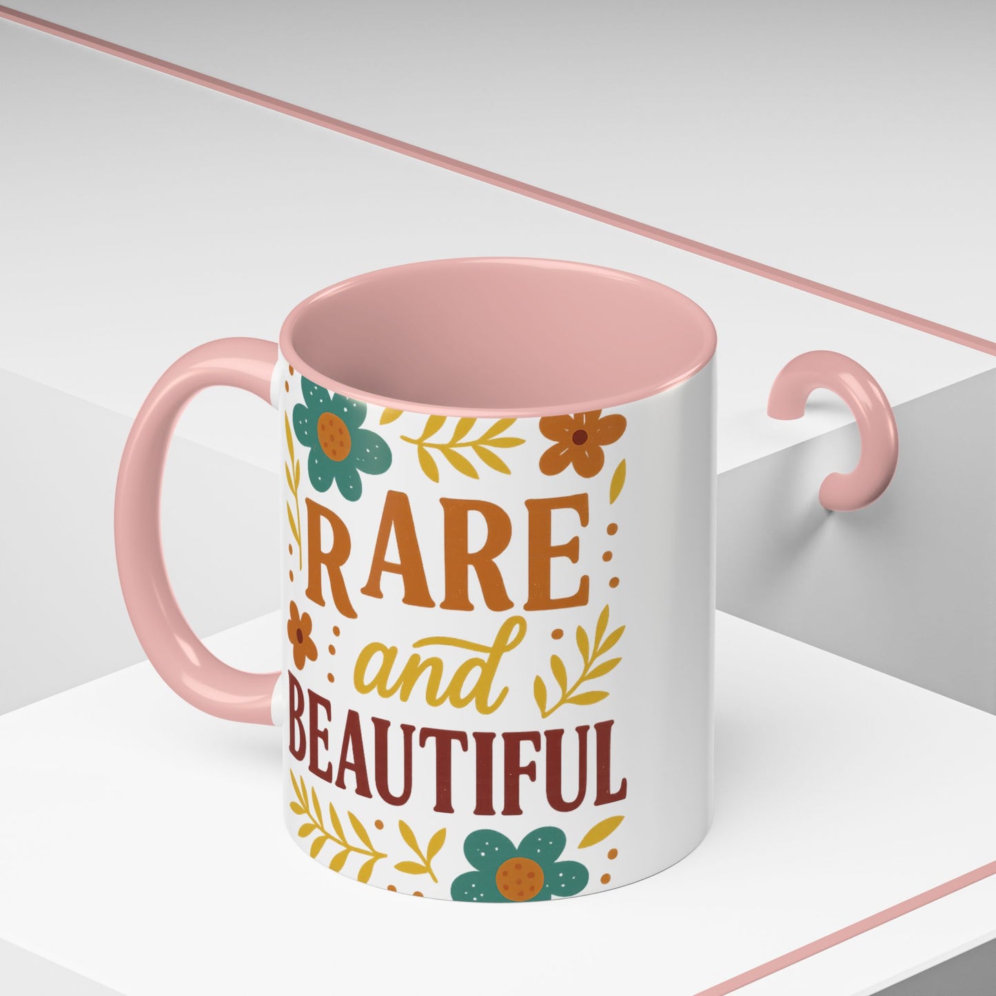 Beautiful Morning Floral Coffee Mug “You Are Beautiful” Inspirational Ceramic Accent Mug