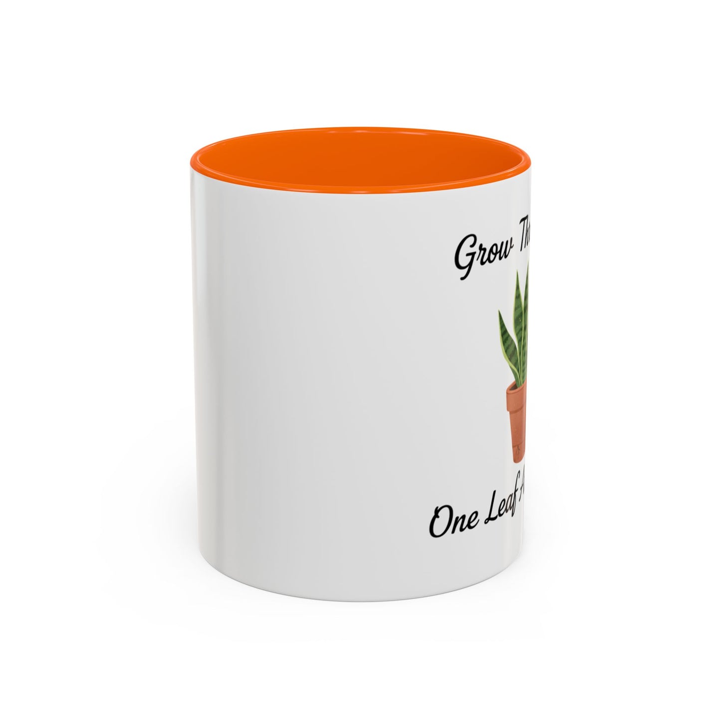 Grow Through It Coffee Mug “One Leaf At A Time” Plant Lover Ceramic Accent Mug