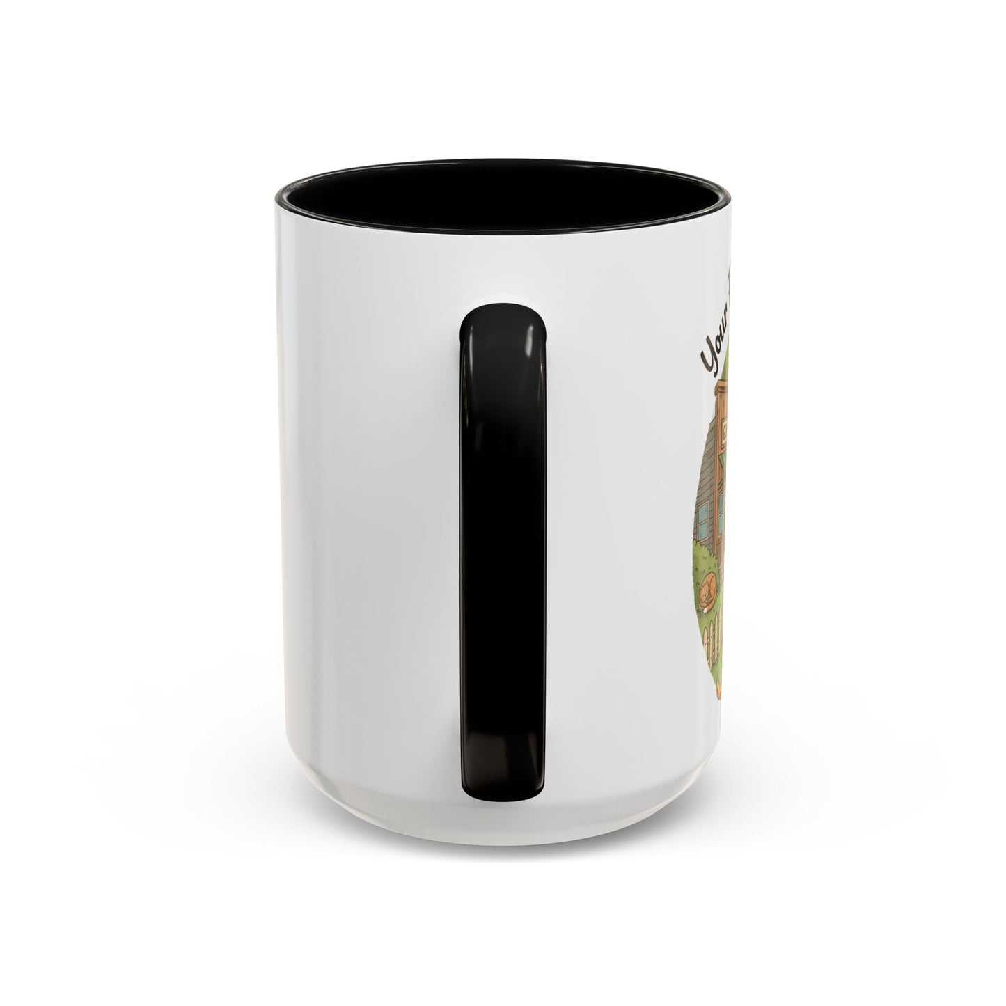 Cozy Neighborhood Coffee Mug Vintage Bike & Cottage Ceramic Accent Mug