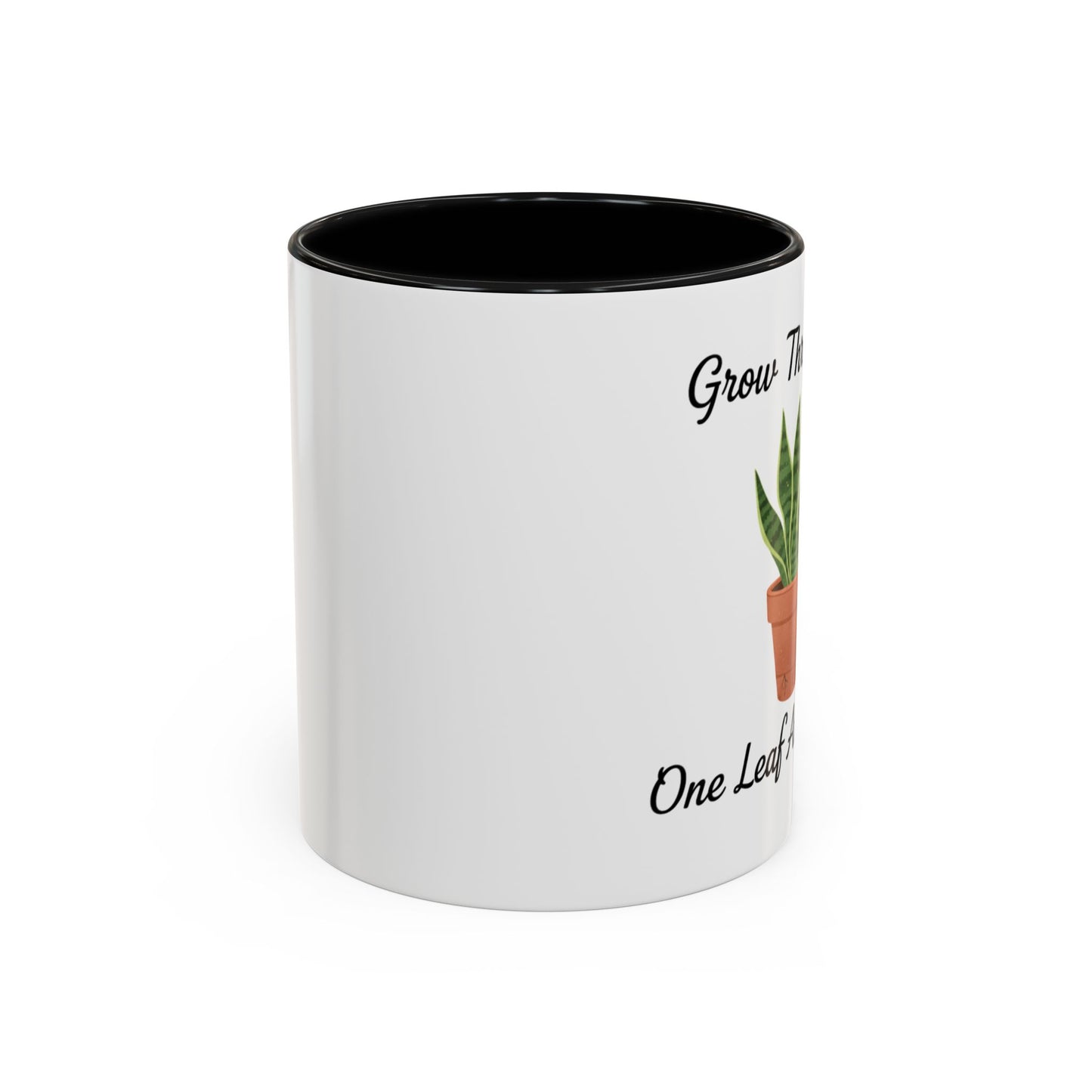 Grow Through It Coffee Mug “One Leaf At A Time” Plant Lover Ceramic Accent Mug