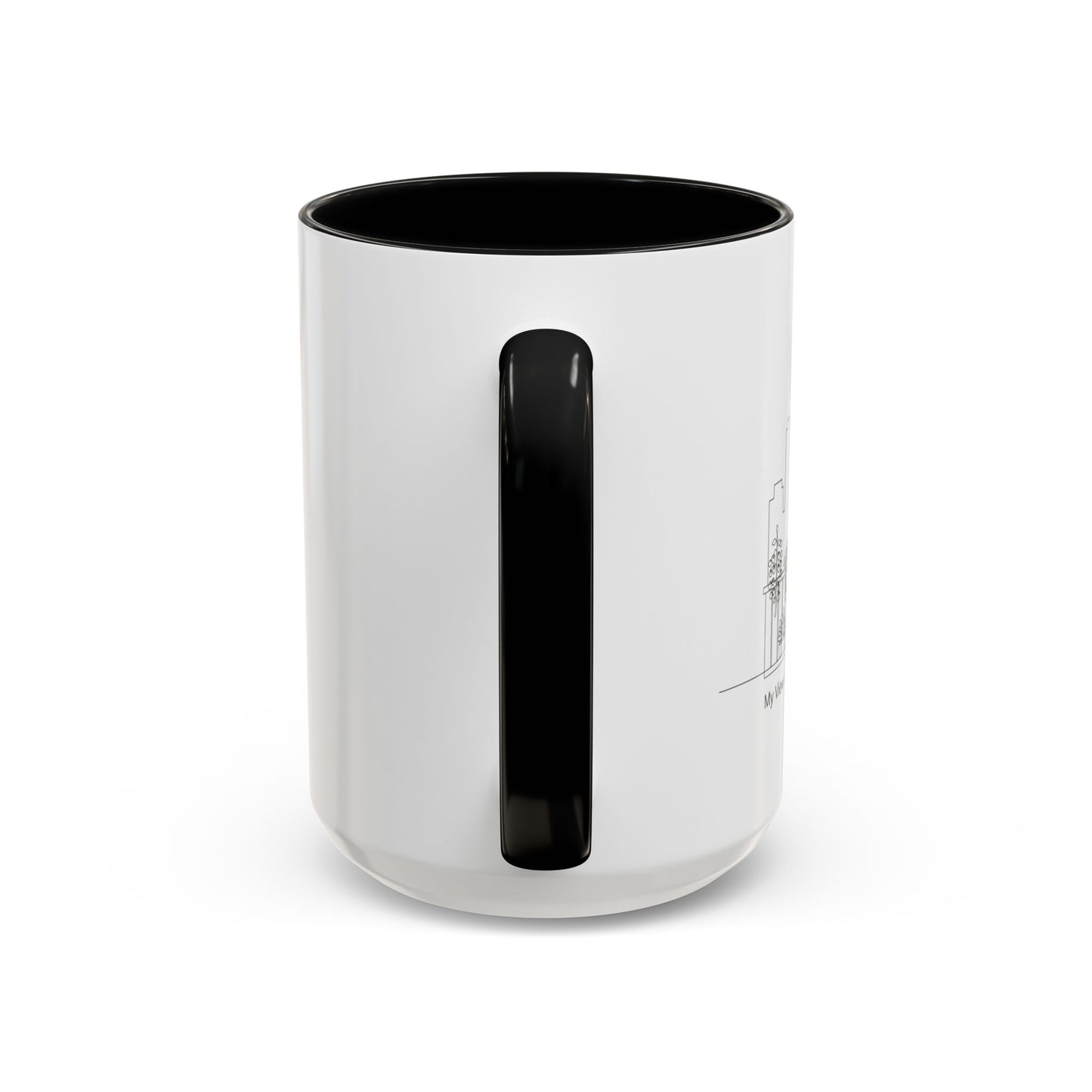 City Skyline Ceramic Coffee Mug, 11/15 oz Minimalist Design