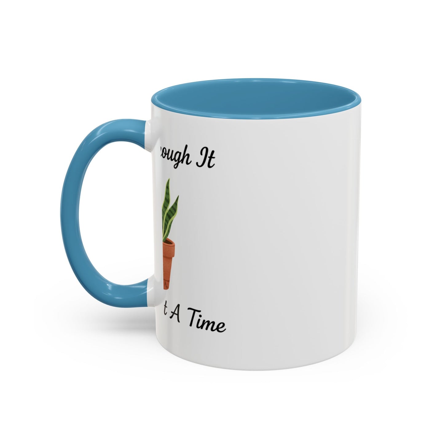 Grow Through It Coffee Mug “One Leaf At A Time” Plant Lover Ceramic Accent Mug