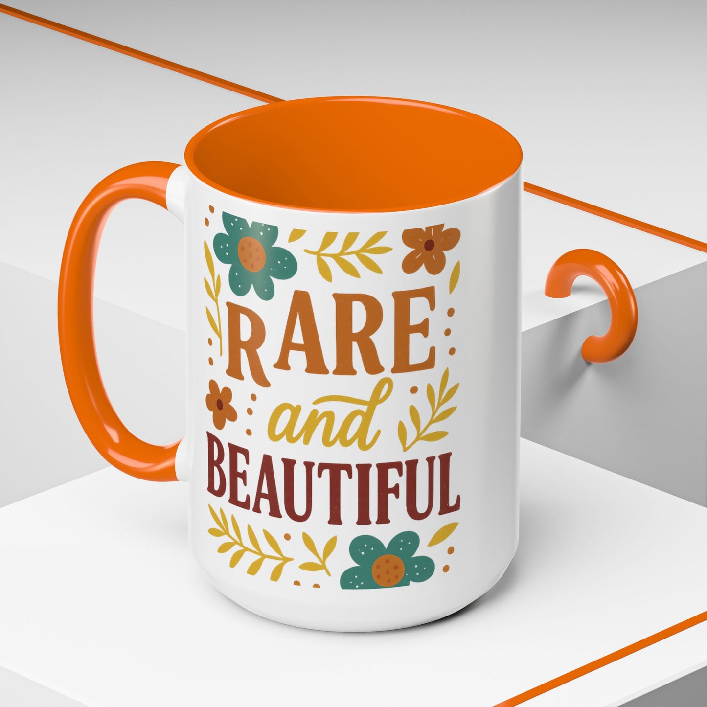 Beautiful Morning Floral Coffee Mug “You Are Beautiful” Inspirational Ceramic Accent Mug