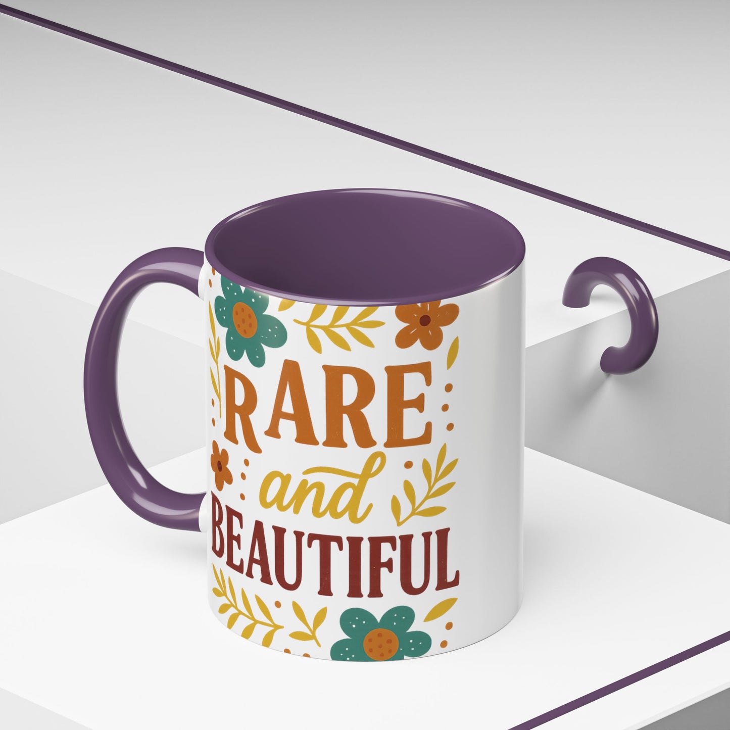 Inspirational Floral Ceramic Coffee Mug | You Are Beautiful Gift
