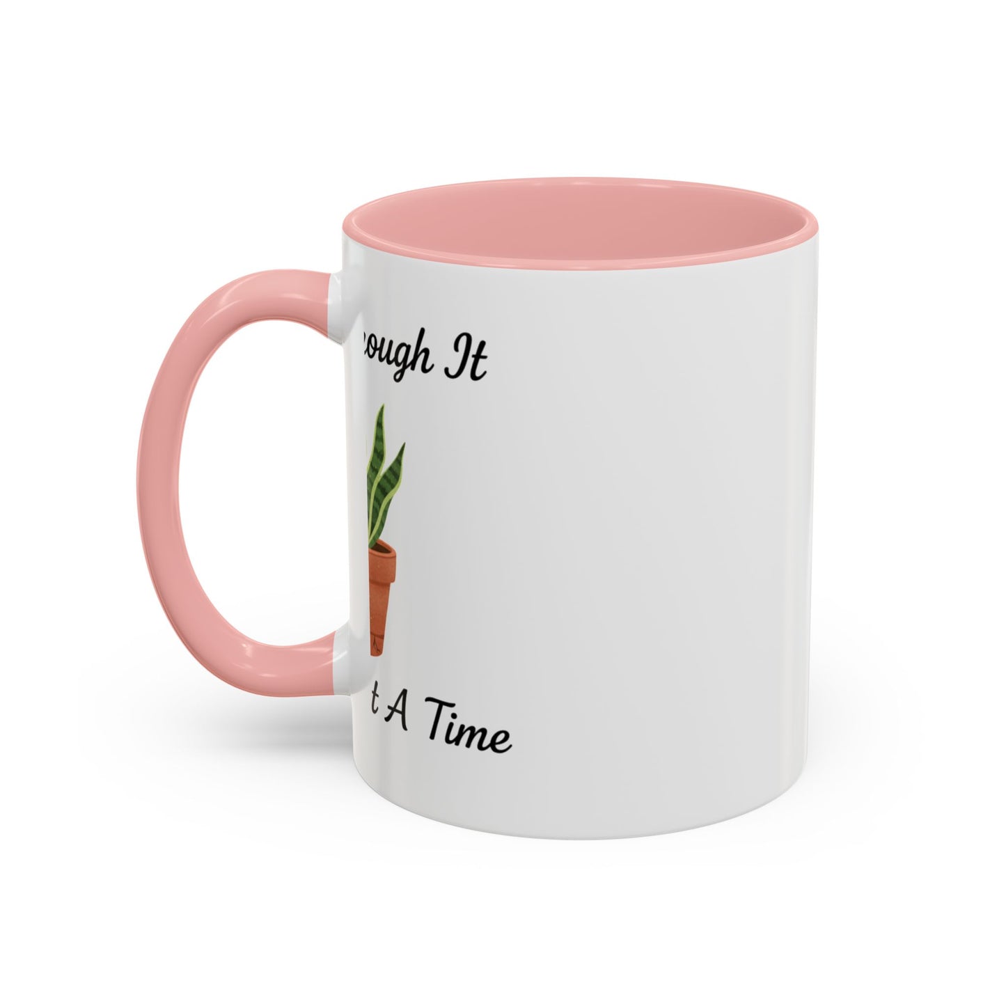 Grow Through It Coffee Mug “One Leaf At A Time” Plant Lover Ceramic Accent Mug