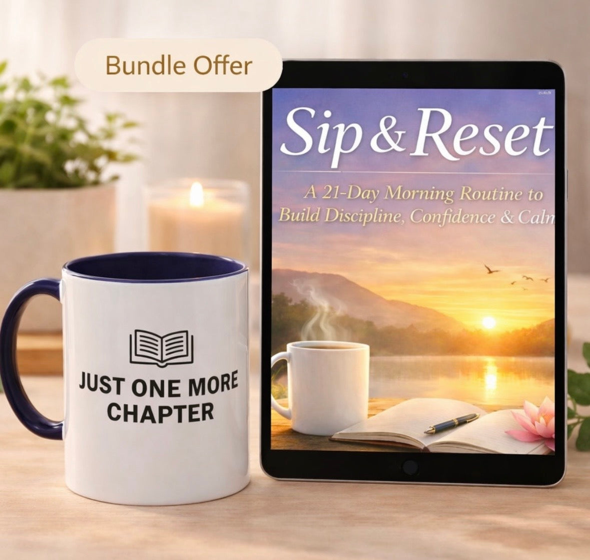 Zentovia “Sip & Reset” Bundle ☀️ (Mug + 21-Day Ebook)