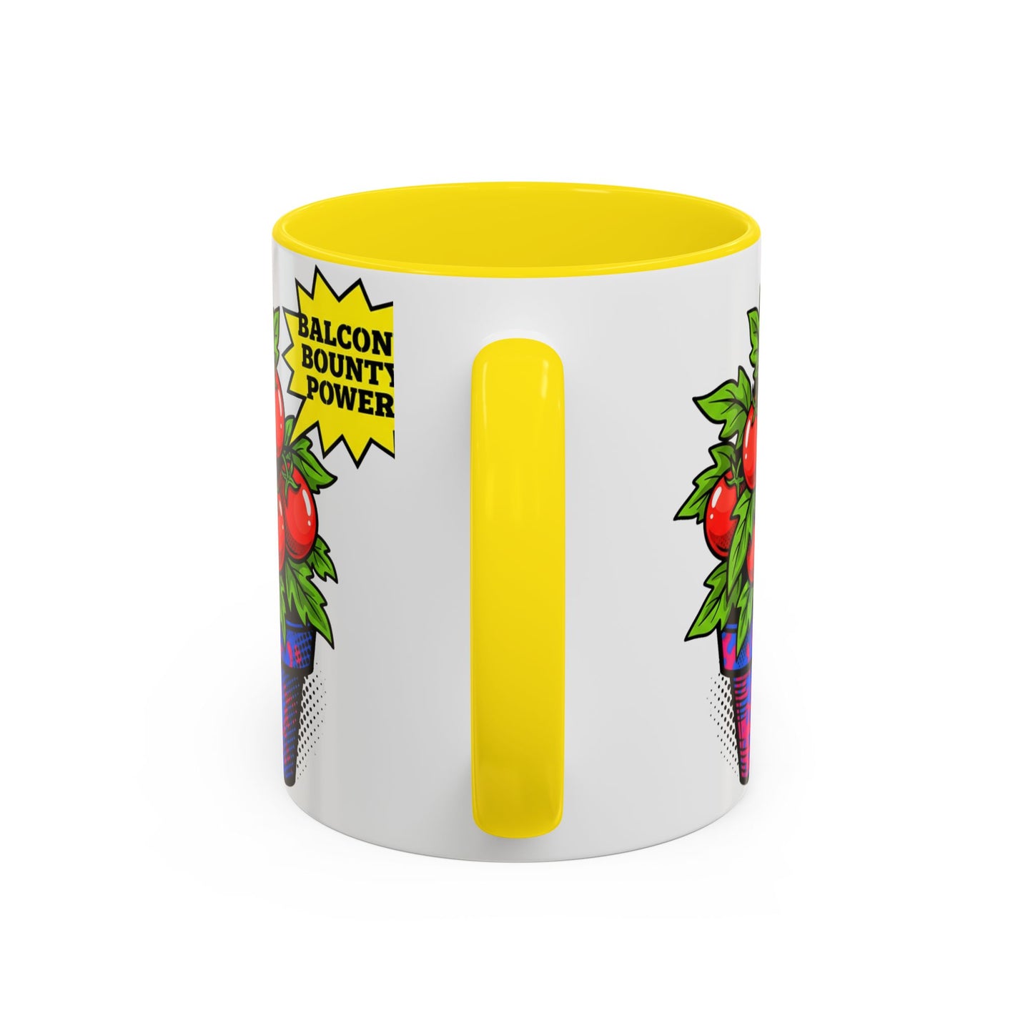 “Balcony Bounty Power!” Coffee Mug – Tomato Plant Garden Accent Mug