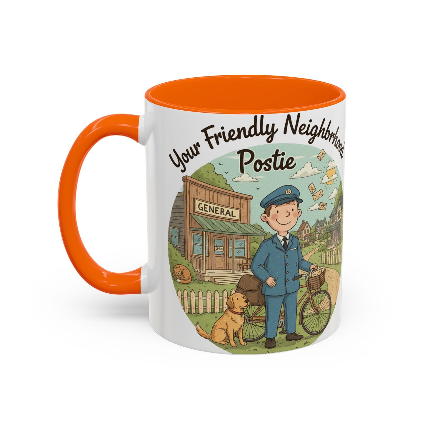 Cozy Neighborhood Coffee Mug Vintage Bike & Cottage Ceramic Accent Mug
