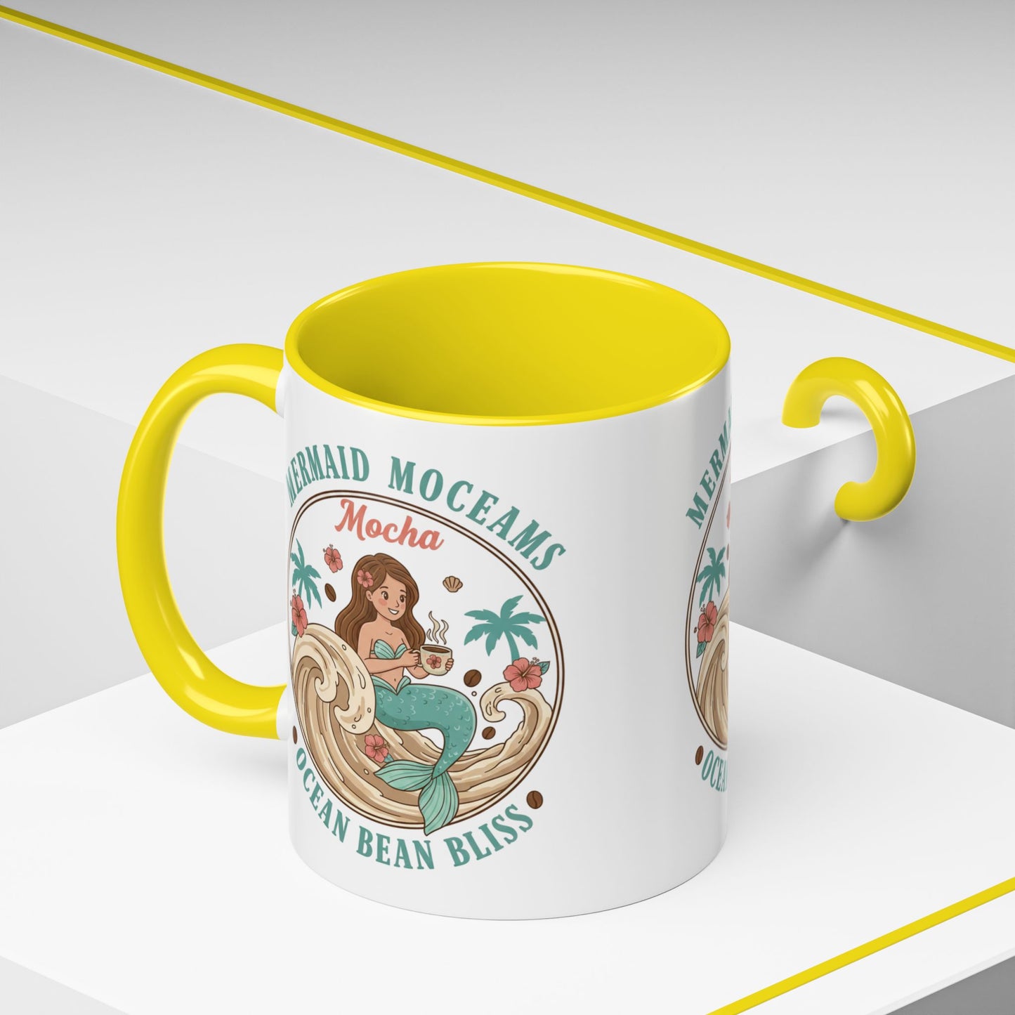 Tropical Palm Ceramic Coffee Mug | Paradise Awaits Beach Gift