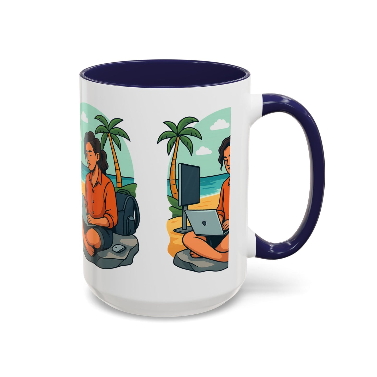 “Be Beautiful” Black-Trim Ceramic Coffee Mug