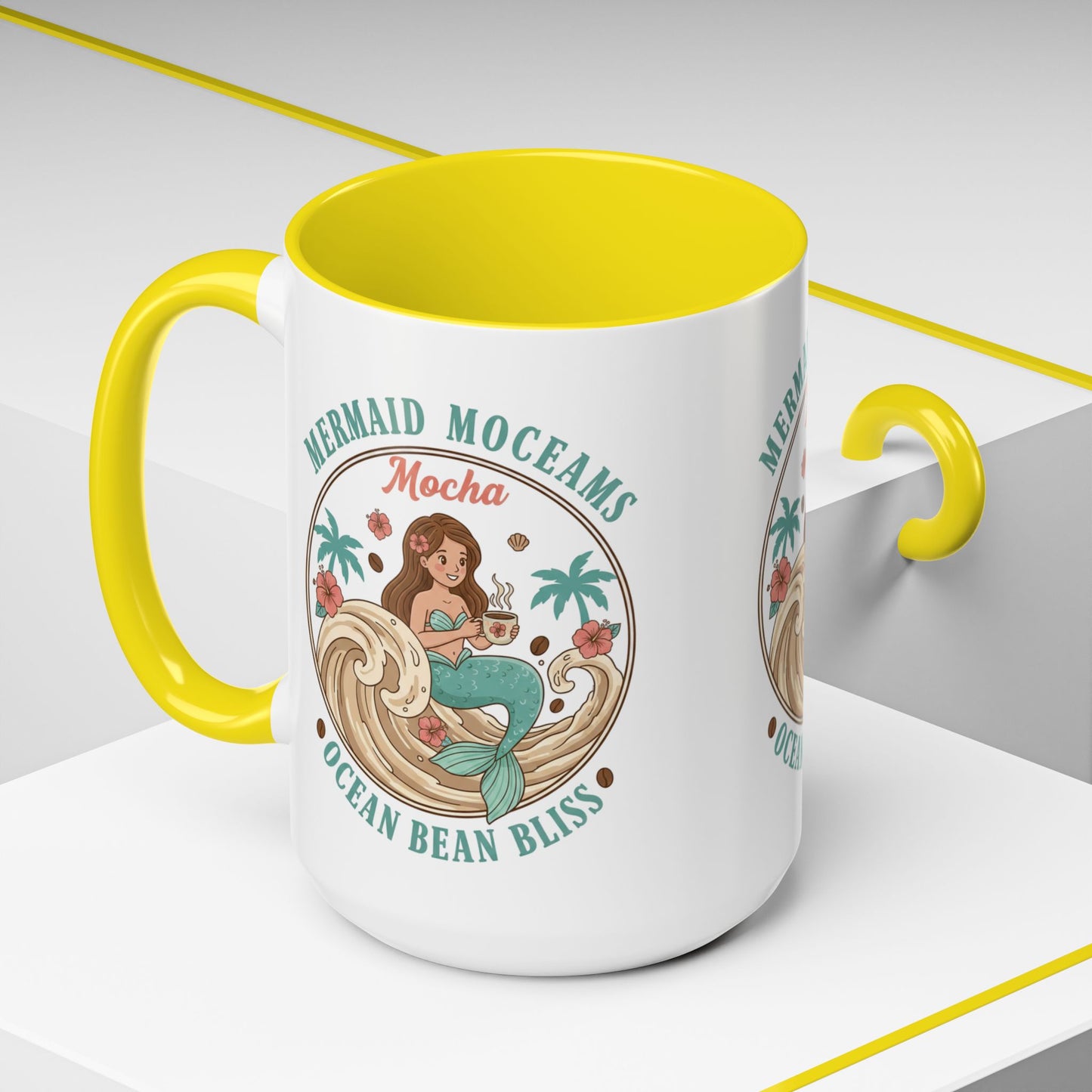 Tropical Palm Ceramic Coffee Mug | Paradise Awaits Beach Gift