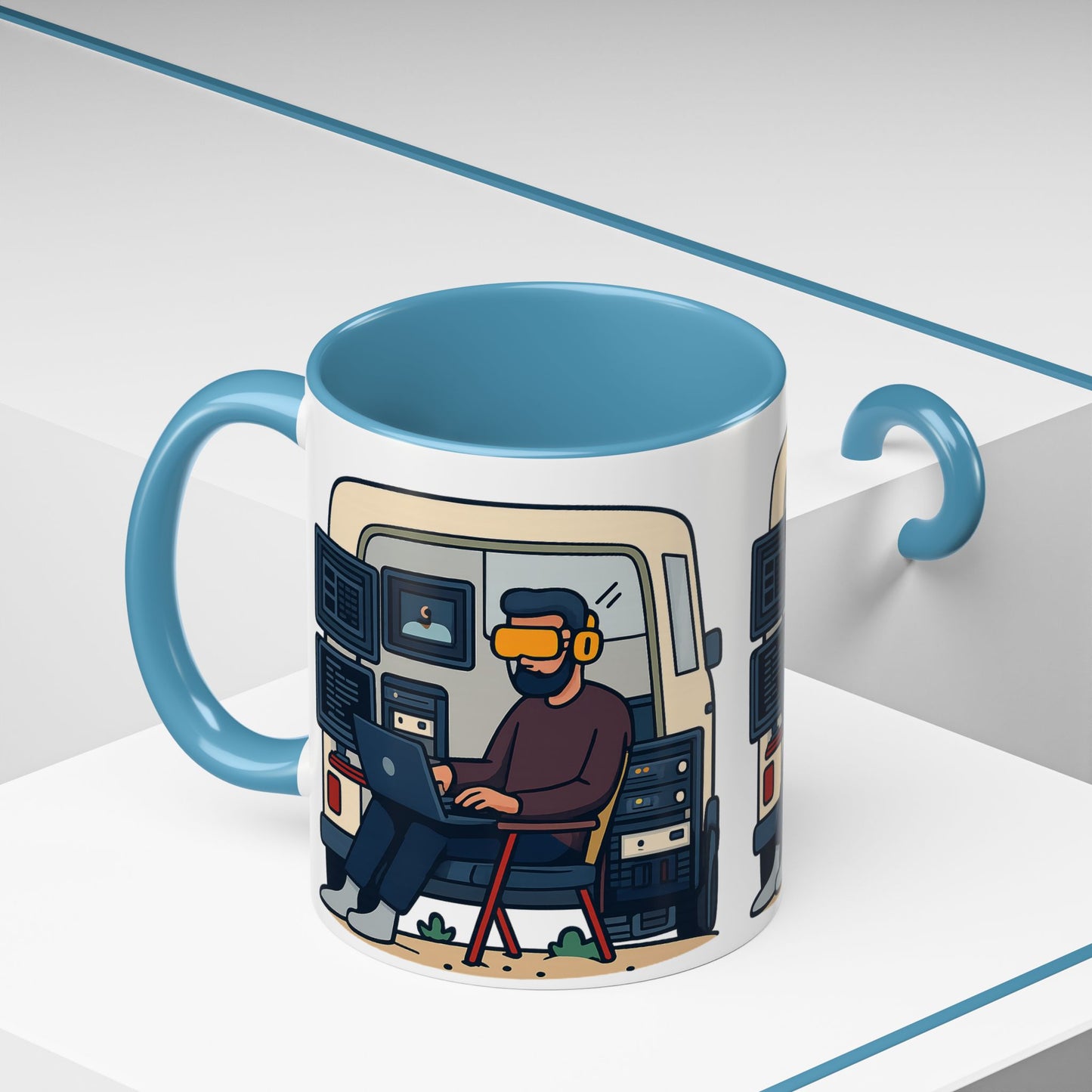 Retro Camper Van Ceramic Coffee Mug, 11oz or 15oz