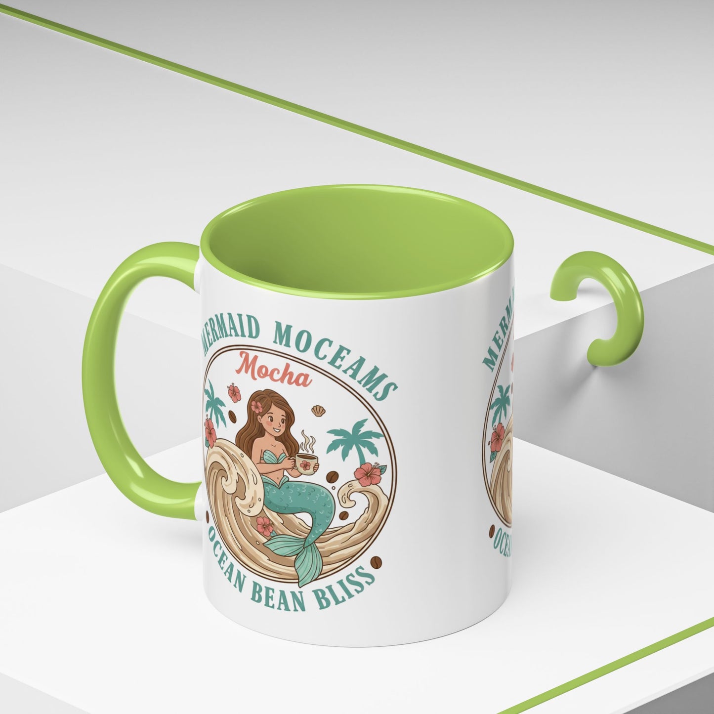 Tropical Palm Ceramic Coffee Mug | Paradise Awaits Beach Gift