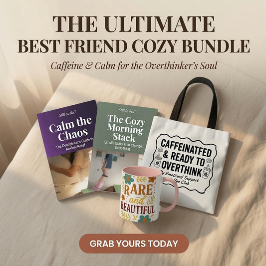 Self Care Birthday Gift for Best Friend - Cute Tote Bag, Floral Coffee Mug & Wellness Guides