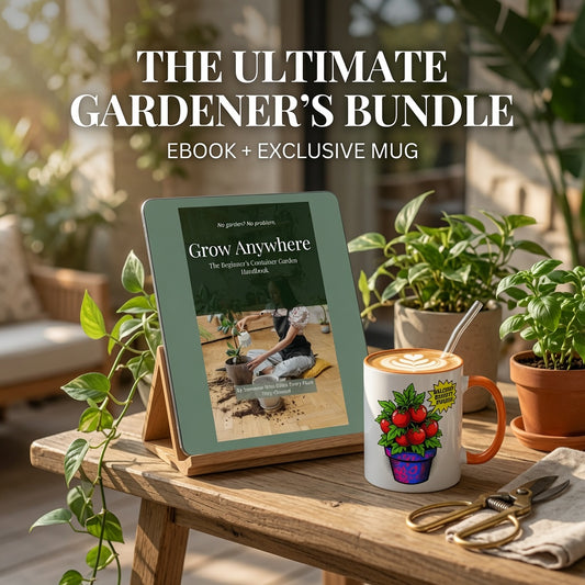 Gardening Gift Pack | Tomato Ceramic Coffee Mug & Vegetable Growing Guide